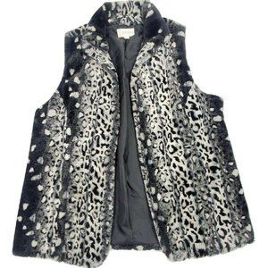 Erin London Women’s Faux Fur Animal Print Vest